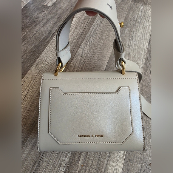 KEITH &CHARLES NUDE structured Mini Satchel Crossbody Bag Alaia Quiet Luxury Y2K - Picture 9 of 16